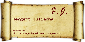 Hergert Julianna névjegykártya